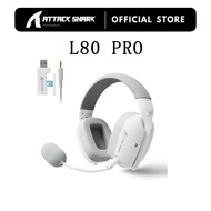 ATTACK SHARK L80PRO Wireless Gaming Headset Lightseed Tech- Built-in&Detachable Dual Microphone-Ligh