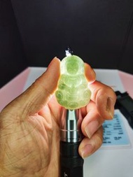 緬甸A貨天然翡翠 滿色正裝觀音