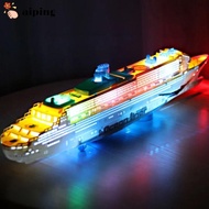AIPING Electric Ship Toy, Realistic LED Light Sound Cruise Ship Toy, Flashing Light Automatic Steeri