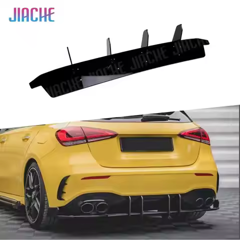 Rear Bumper Lip Diffuser Decoration Fins Body Kit Trims for Mercedes Benz A Class W177 V177 A35 A45 