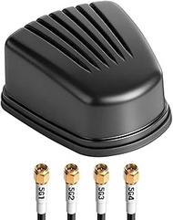 4x4 MIMO Omnidirectional Low Profile 4G LTE 5G Screw Mount Antenna with 16.5ft Cable for Boosts Perf