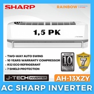 Ac SHARP 1,5 PK AH-X13ZY Jtech Inverter teknologi Refrigrant R32