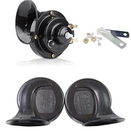 2pcs Klakson Siput Mobil 300DB Horn Mobil Horn Super Keras Anti Air Yang Disediakan Dengan Horn List