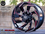 ล้อแม็กใหม่ - TORNADO นาวาร่า - ขอบ18 ขลิบแดง - งาน OASIS (18 x 6รู114) - หน้ากว้าง 9 x 9 ET0 - ส่งฟ