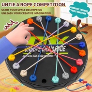Fast 24H Rope Knots Challenge Game Board Game IQ Game Rope Untying Toy Puzzle Toy Logic Thinking Tab