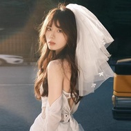 🇹🇼Taiwan Taiwan Ready Stock Ready Stock💕< Bridal Veil > Veil Bridal Veil Hair Clip Veil Short Veil B
