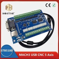 Mach3 CNC controller STB5100 breakout board 5-axis USB 100kHz 12-24V linear motion control card supp