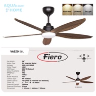 FIERO VAZZO 56 LED 3 COLOUR Designer Fan Ceiling Fan 56" LED Fanlight Remote 5 Blade Kipas Lampu Syi