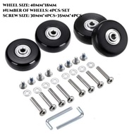 4 Pcs Luggage Wheels Replacement Luggage Accessories Rubber Wheels Aircraft Suitcase Silent Roller