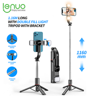 Lenuo L13D phía trước và phía sau đèn chiếu sáng phụ tăng cường khung Bluetooth Gậy tự sướng ba chân