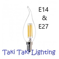 4 Watt LED Filament Light Bulbs E14 & E27