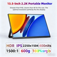 2.2K HD 2256x1504 13.5-inch Touch Portable Monitor Laptop Secondary Screen Expansion External Displa