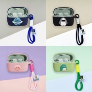 For Jabra Elite 4 Active Case Cute Piggy Lanyard Pendant Charm Jabra Elite 4 Active Silicone Soft Ca