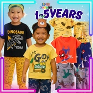 Baju Tidur Kanak Lelaki Set Short Sleeve Long Pant Sleepwear Kanak Pyjama Kids Baby Nightwear Clothe