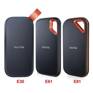 SanDisk E61 E30 SSD E81 Extreme PRO 4TB 2TB 1TB USB 3.2 Gen 2 Type-A/c โซลิดสเตทไดรฟ์ภายนอกแบบพกพาฮา