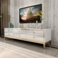 CLASSIC FURNITURE - 輕奢電視櫃簡約電視機櫃北歐後現代不銹鋼烤漆地櫃影視櫃180CM（電視櫃6個櫃桶）