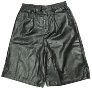 二手 SENSE OF PLACE by URBAN RESEARCH RESEARCH 2025SS FL 寬版短褲 AAA5-14A131 URBAN RESEARCH黑色人造皮革短褲。