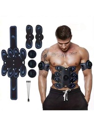 極致雕塑腹肌：USB供電智能健身腰帶，具有10種模式-便攜式家用肌肉訓練器和進度跟踪器