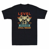 Level 13 Unlocked Teenager 13Th Birthday Novelty Gamer Gift Vintage T-Shirt Tee