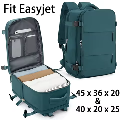 Easyjet Cabin Bag 45x36x20 Backpack, 40x20x25 Ryanair Carry-Ons, Women/Men Aeroplane Travel Backpack