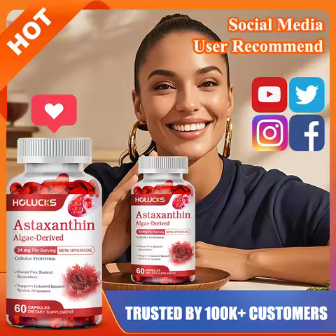 Natural Astaxanthin 24mg Supplement, for Reduces Eye Fatigue, Protects Retina from Blue Light, Boost