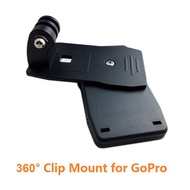 360 Degree Rotary Clip Mount for GoPro Clamp Mount Holder for Backpack Hat