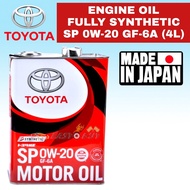 Toyota SN GF-6A SP 0W-20 Engine Oil 4L (Made in Japan) Bezza / Aruz / Myvi 17 / Axia 0W20 0/20 (0888