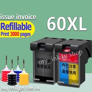 Compatible HP 60 ink HP 60XL black HP60XL  ink cartridge refillable for hp  F4272 F4275 F4280 F4283 