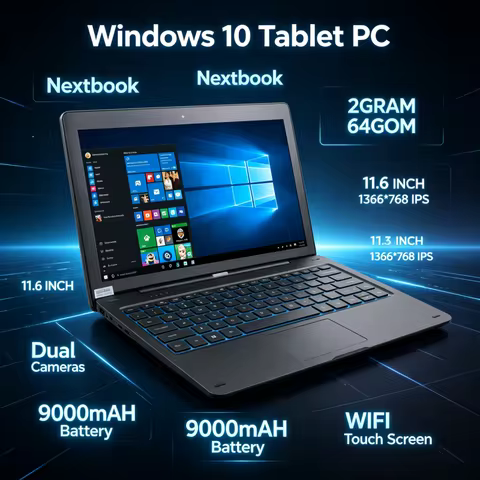 Hot Sales 11.6'' Windows 10 Tablet PC 2GB DDR+64GB 2 in1 Docking Keyboard G12 Z8350 CPU 1366*768 IPS