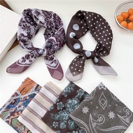 Multifunctional Scarves Square Cotton Scarf Floral Head Scarf Hairband 68x68cm