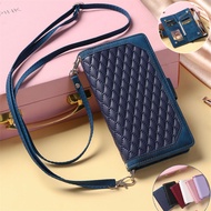 Small Fragrant Bag Casing OPPO A95 A94 A74 A54 A16S A16 A55 A53S A7 A5S AX5S 1+Nord N200 Reno 6Z 5Z F19S F19 Pro Plus Cute Flip Leather Case Long Hand Rope Zipper Wallet Cover