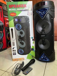 BT SPEAKER ZQS 6201/6202 Bluetooth speaker with mic ktv karaoke microphone speaker SUPER BASS