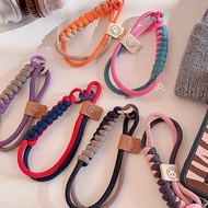 Japanese and Korean Style Chain Contrast Color Macarons Mobile Phone Gasket Universal Key Ring Mobile Phone Wrist Short Rope Mobile Phone Lanyard OPPO Samsung iPhone15Mobile Phone Lanyard CI9F