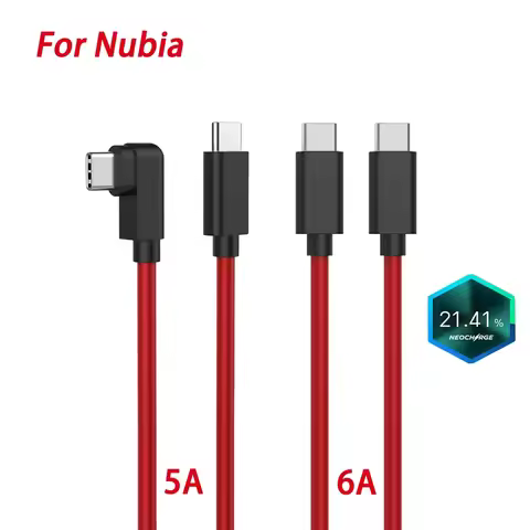 PD Charger 55W 66W 6A For ZTE Voyage 20 V40 Axon 40 6A Blade A52 A72 Pro Ultra Gaming Data Cable Typ