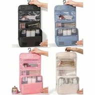 1pc Large Capacity Waterproof Travel Makeup Bag, Dry & Wet Separation Hanging Toiletry Bag, Makeup B