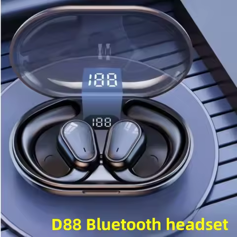 D88 Earphone Bluetooth 5.2 TWS Sports Outdoor Headset Wireless Headphone Earbuds Ear For Smart Phone