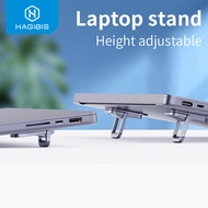 Hagibis Foldable Laptop Stand for Desk Keyboard Stand Riser Portable Notebook Cooling Pad For Macbook Pro Air Lenovo HP Acer Dell Surface Pro 7 MateBook Universal Holder Non-Slip Laptop Stand