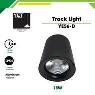 YETPlus YE56-D Track Light LED 18W Aluminium Surface Mounted Black White Round Spotlight Spot Lampu 