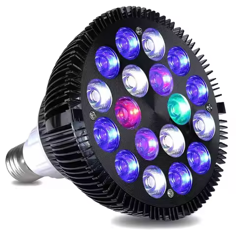 LED Aquarium Light Bulb PAR38 54W LED Aquarium Lighting Bulb Full Spectrum for Fish Tank Coral Reef 