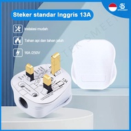 FUSED AC Plug 13A White AC Plug 3Pin OverPlug 3-Prong AC Socket