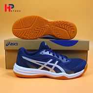 Asics Upcourt 5 Shoes Blue - Shoes Specializing In Chain Ball, Badminton, Tennis Soft, Breathable, Durable