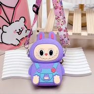 Cartoon Labubu sling beg kid beg silicone jelly beg cute girl beg