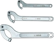 Hook Wrench Set | Hook Wrench with Pin | Milk Pipe Wrench Set | 35-120 mm | 3-Piece | No.516 K