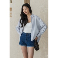 Gwen Oversized Shirt (Ice Grey)