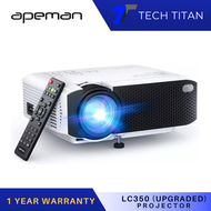 APEMAN LC350 Mini Projector, 2021 Upgraded 4500L Brightness, 1080P and 180" Display Supported, Porta