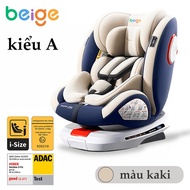 ghế ngồi xe ô tô Ghế ngồi ô tô cho bé cao cấp xoay 360° ISOFIX + dây đai an toàn góc ngả 165° kèm má