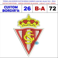 B-A72 SPORTING DE GIJON LOGO EMBROIDERY PATCH SPANISH TRAFFIC FOOTBALL CLUB - CUSTOM EMBROIDERY'ST T