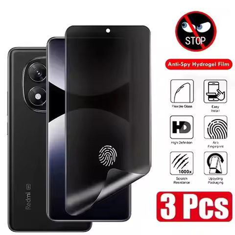 3Pcs Anti-spy Hydrogel Film for Xiaomi Redmi Note 13 14 15 Pro+ Privacy Screen Protector No Glass Wi