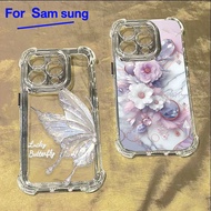Casing Samsung Rama-rama berkilat A26 A36 A56 A16 A15 5G A25 5G A35 5G A55 5G Soft Protective Casing