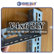 Thanh Sắt V Lỗ 3x3 4x4 Vuông Dày 1.5Ly Đa Năng Lắp Kệ Sơn Sắt Tĩnh Điện Thép V Đục Lỗ Dài 50 60 80 1
